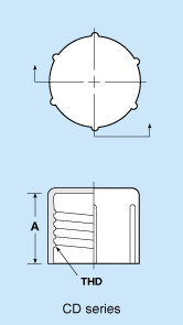 Tapas roscadas de plástico para accesorios JIC acampanados diagram