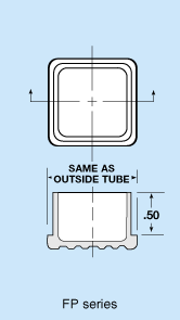 Tapones de acabado para tuberías cuadradas diagram